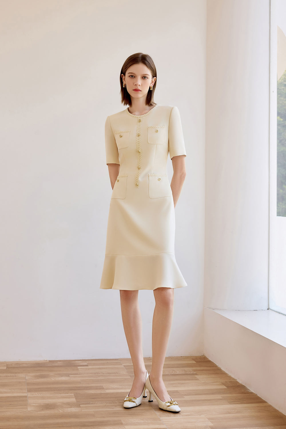 Meliora Pearl Serenity Dress -   elegant women’s luxury fashion