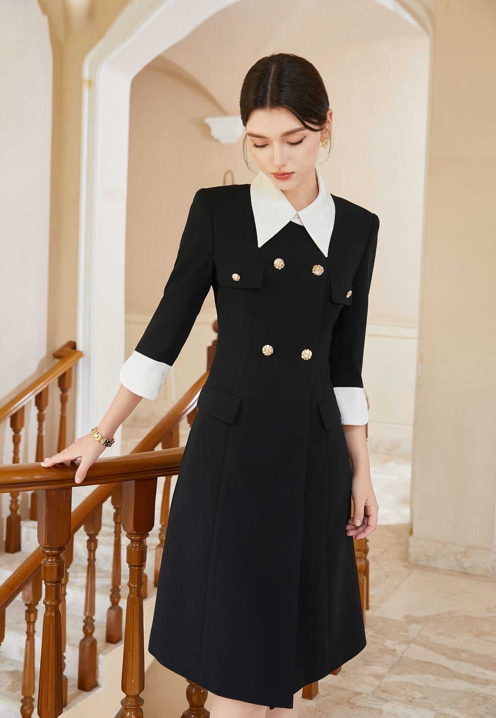Meliora Camélia Black Dress - elegant women’s luxury fashion