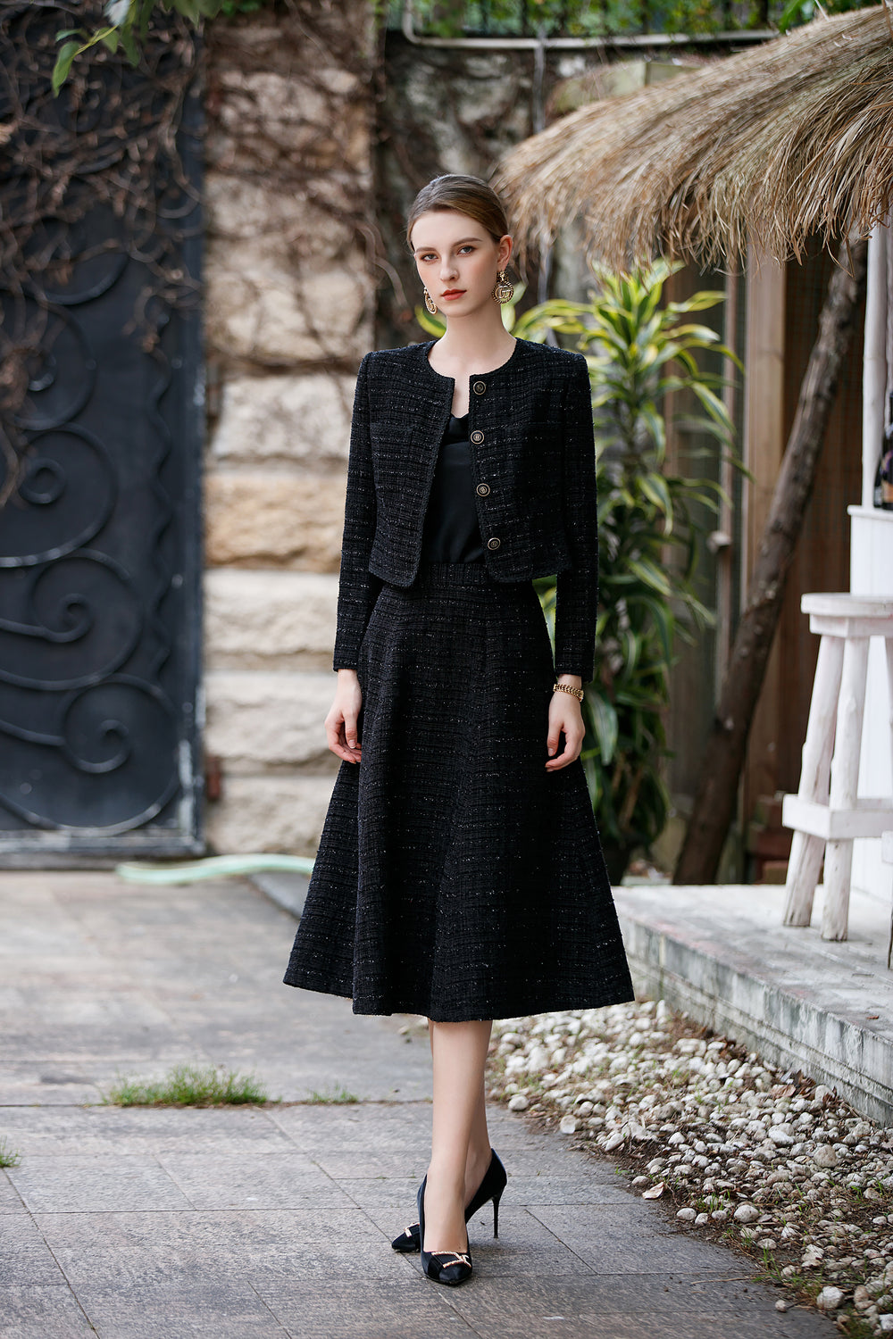 Meliora Eurydice Tweed Skirt Suit - elegant women’s luxury fashion