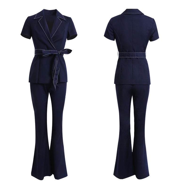 Meliora Opulent Amore Short Sleeve Suit - Elegant womens wear.