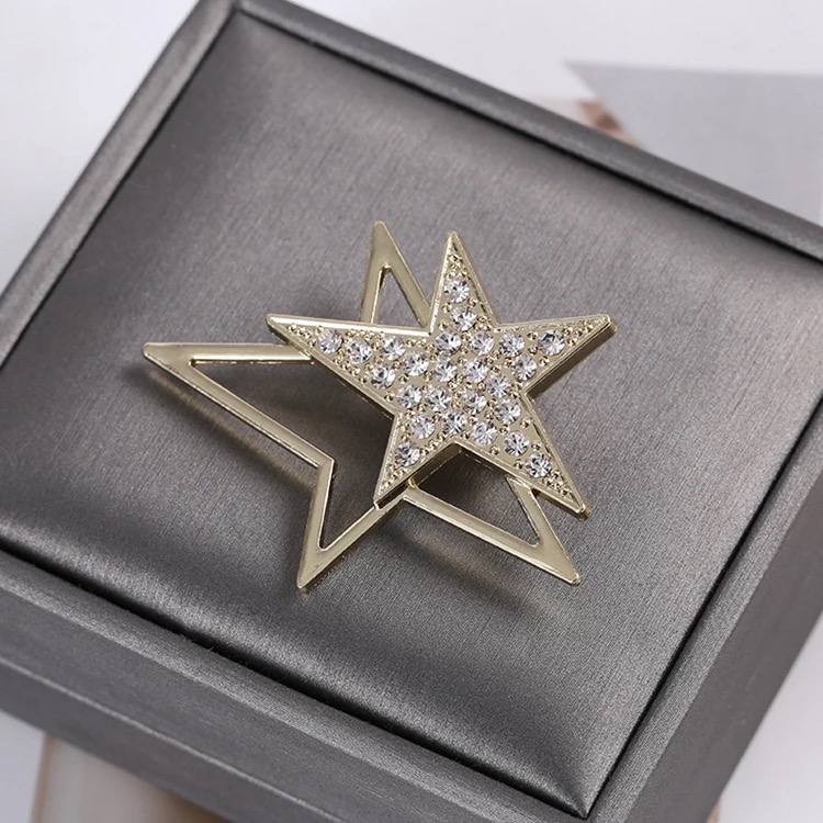 Meliora Star Brooch Pin - Golden star brooch pin for women