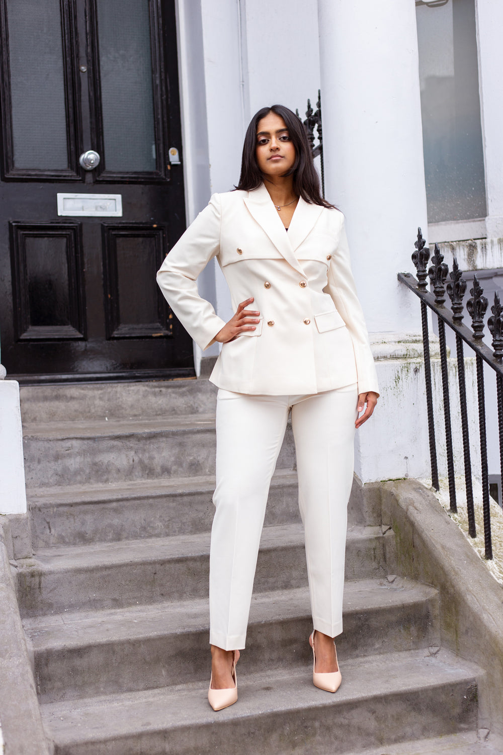 Meliora Magna Double Breasted Trouser Suit - elegant women’s luxury fashion