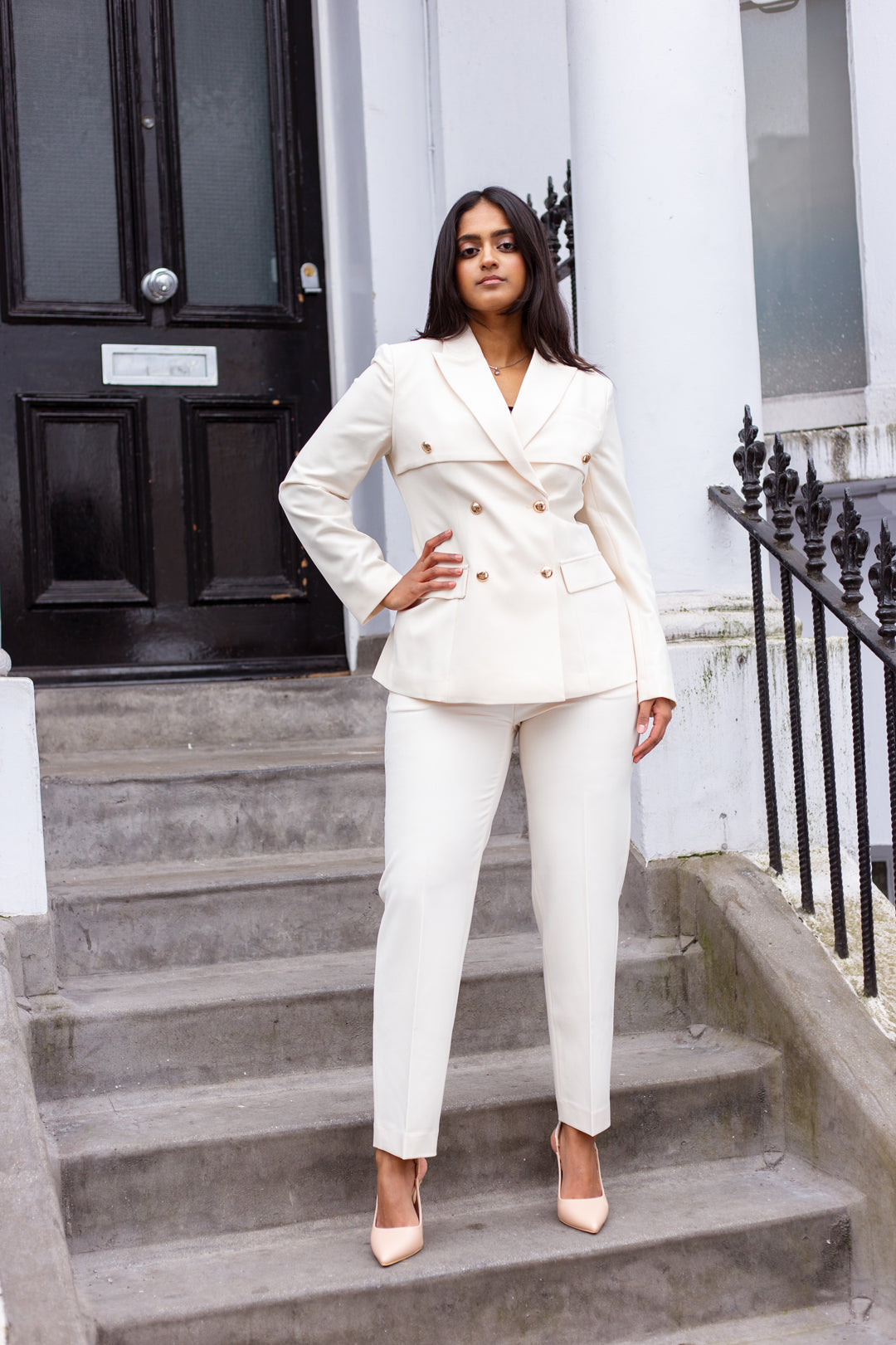 Meliora Magna Double Breasted Trouser Suit - elegant women’s luxury fashion