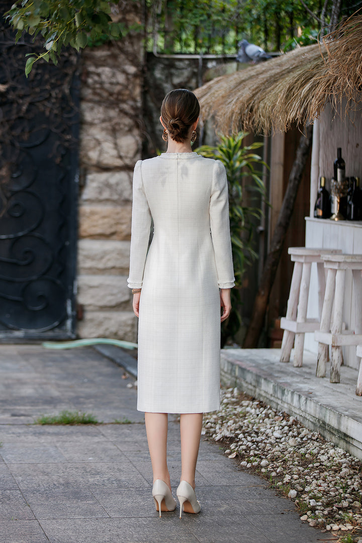 Meliora Chic Serenade Tweed Dress - Elegant women's clothing.