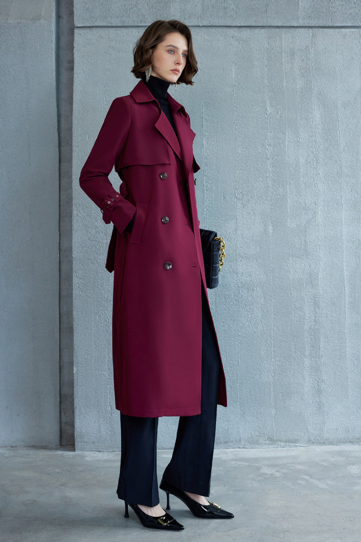 Meliora Mahogany Trench Coat