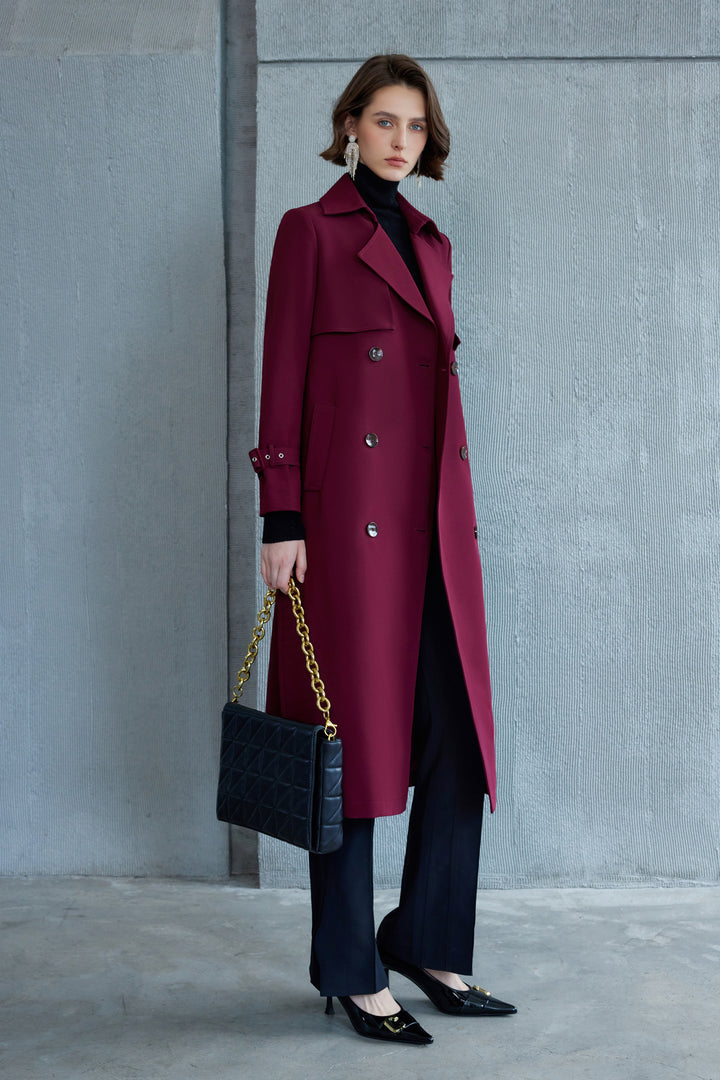 Meliora Mahogany Trench Coat