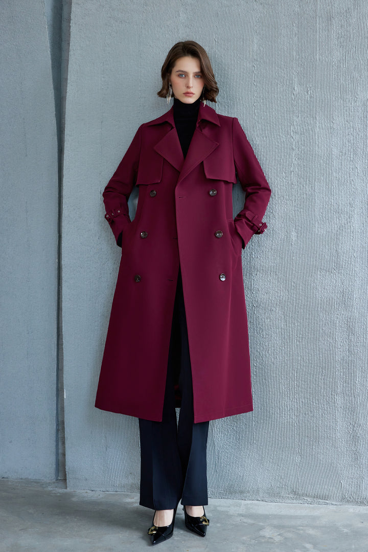 Meliora Mahogany Trench Coat