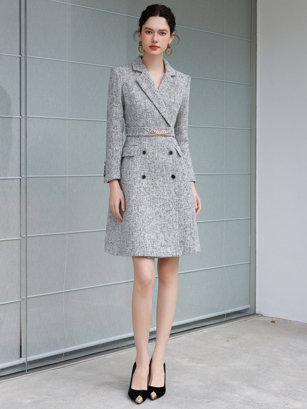 Meliora Silver Executive Reverie Dress, elegant women’s luxury fashion for formal events