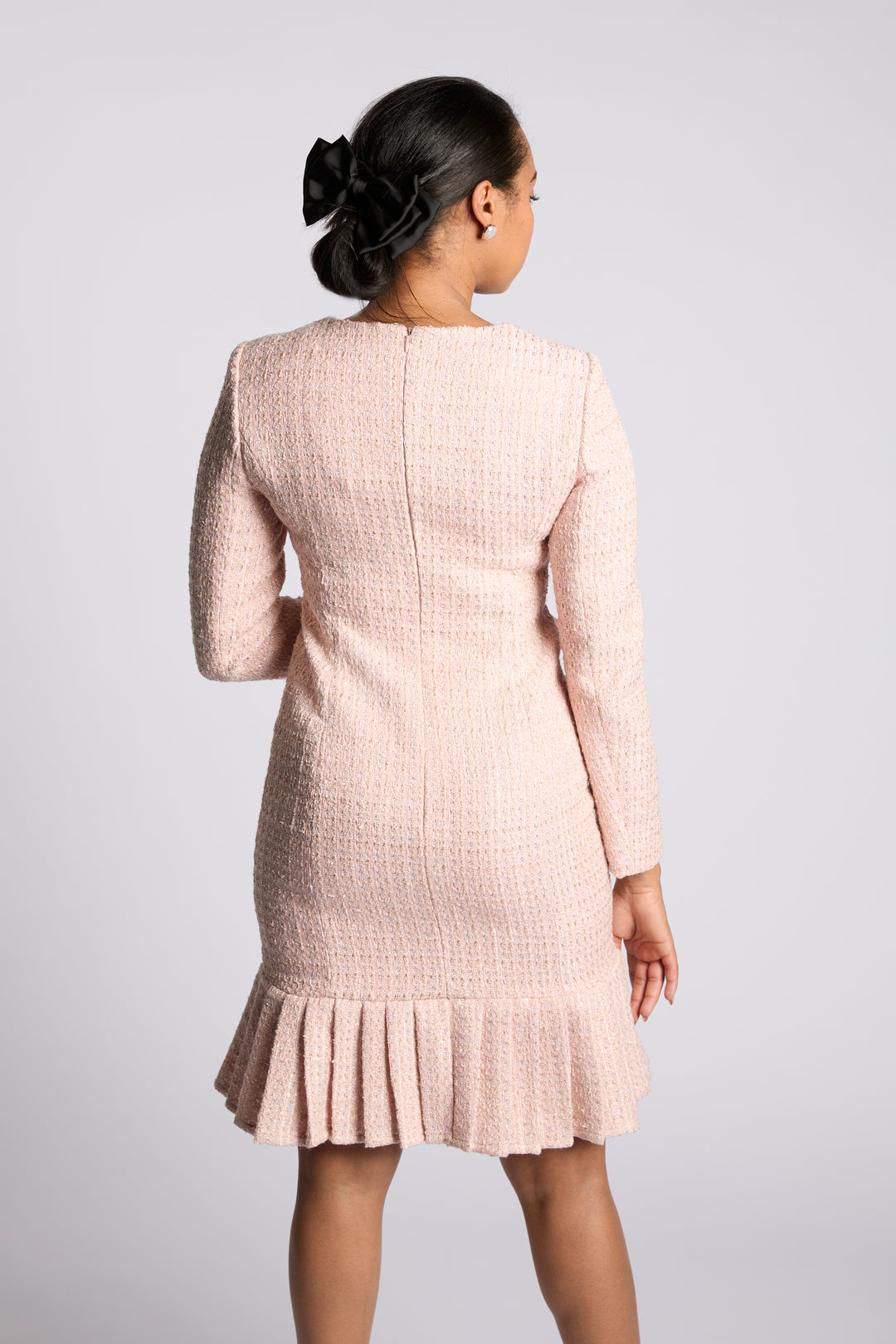 Meliora Rose Pink Tweed Dress