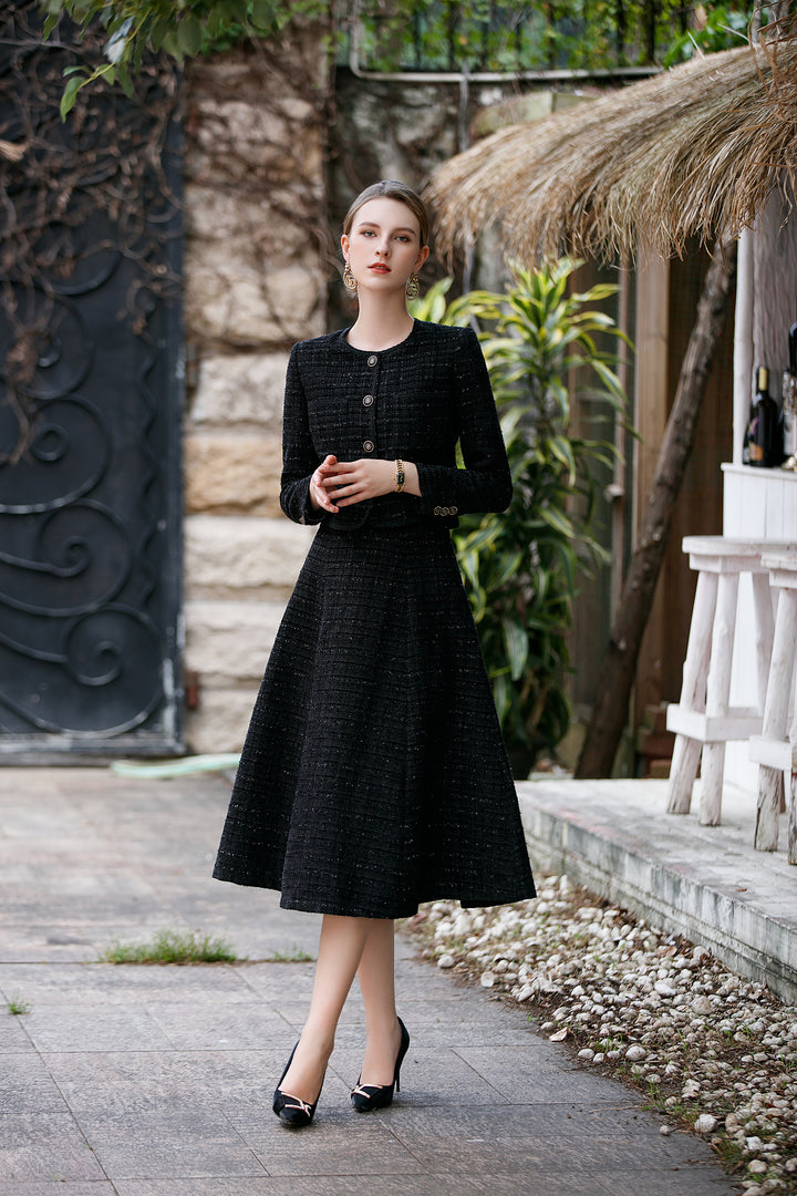 Meliora Eurydice Tweed Skirt Suit