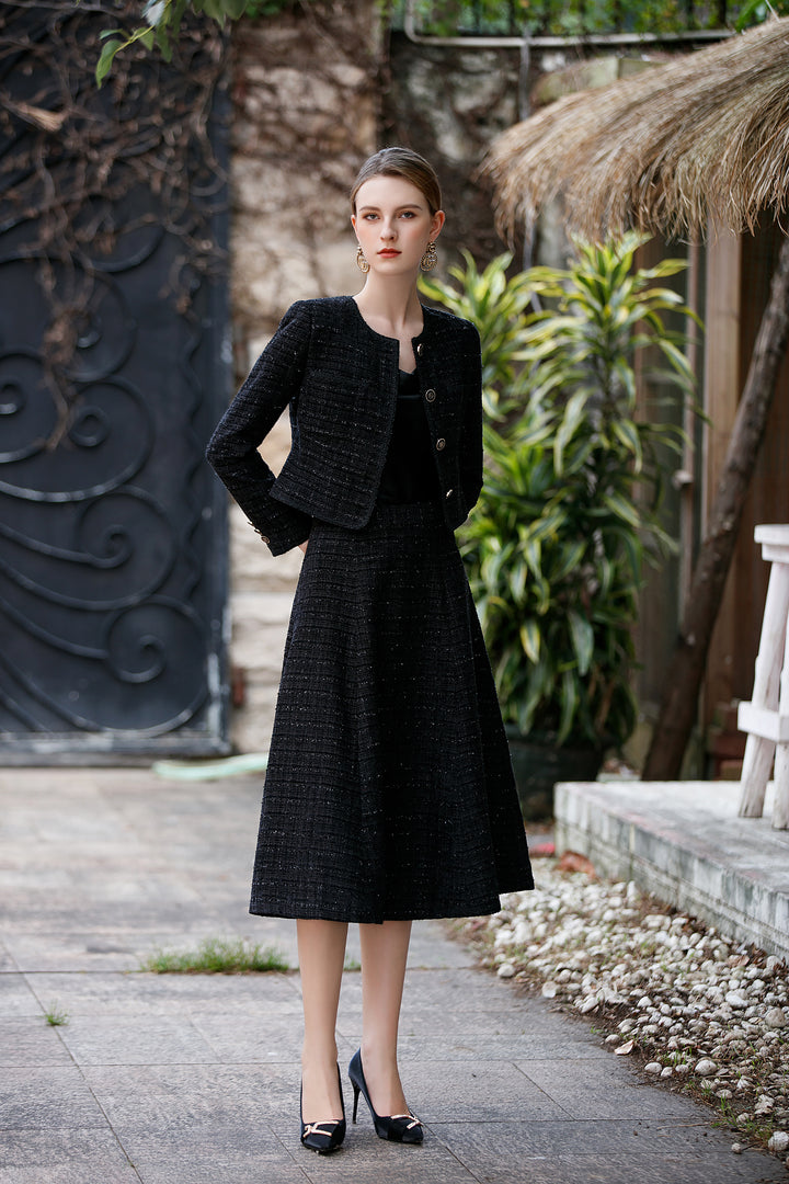 Meliora Eurydice Tweed Skirt Suit