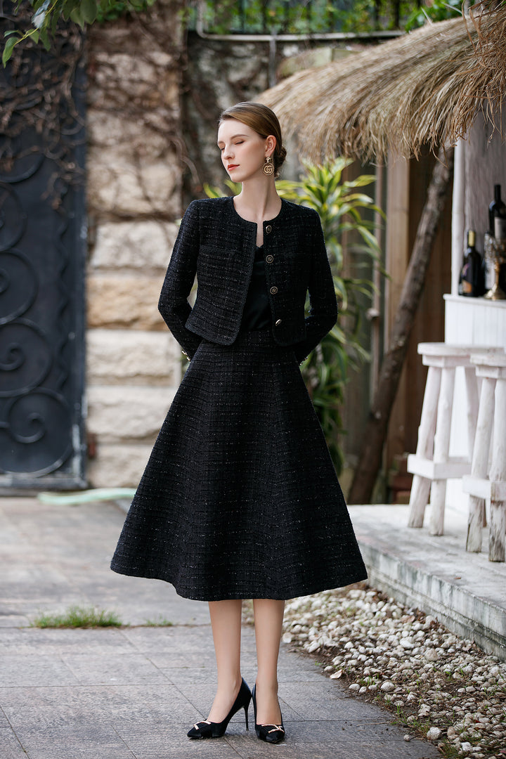 Meliora Eurydice Tweed Skirt Suit