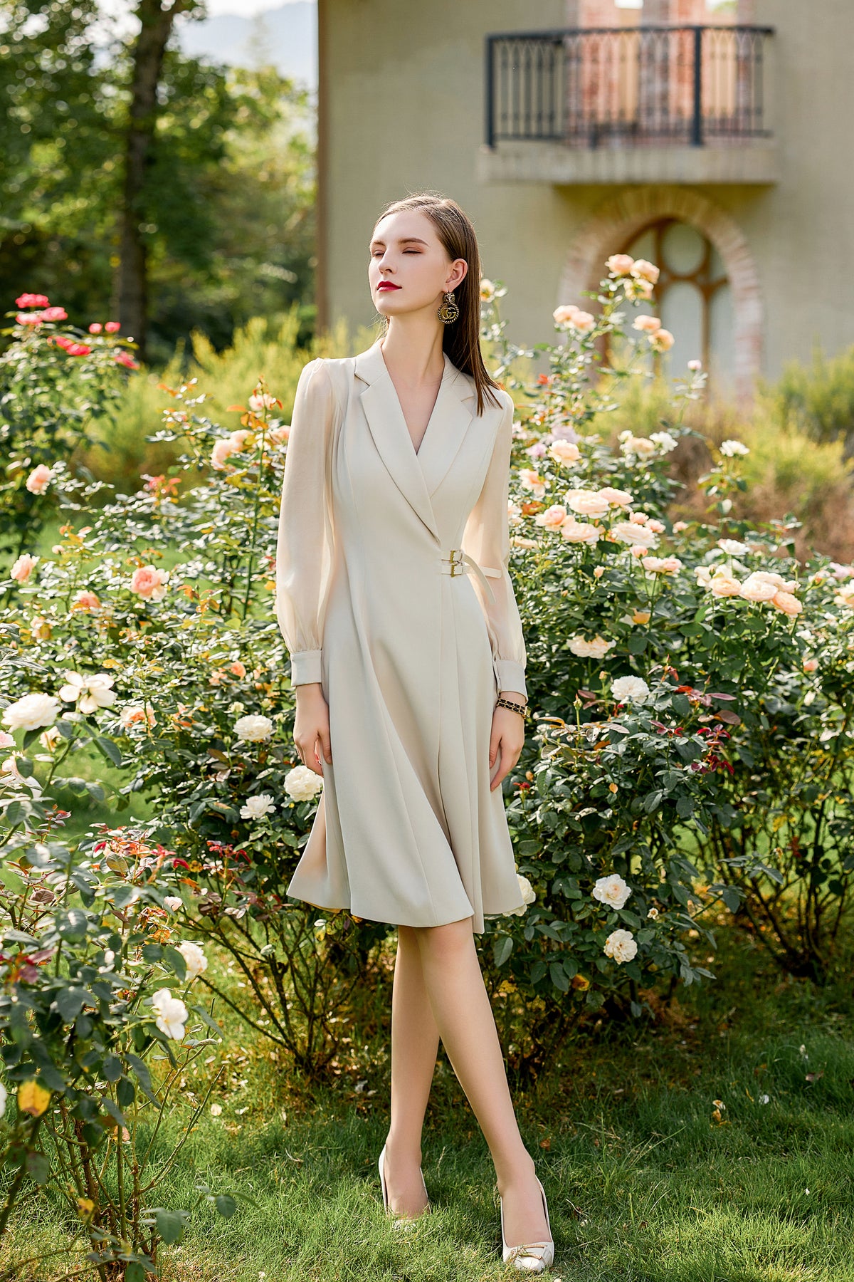 Long-Sleeved Coat Dress