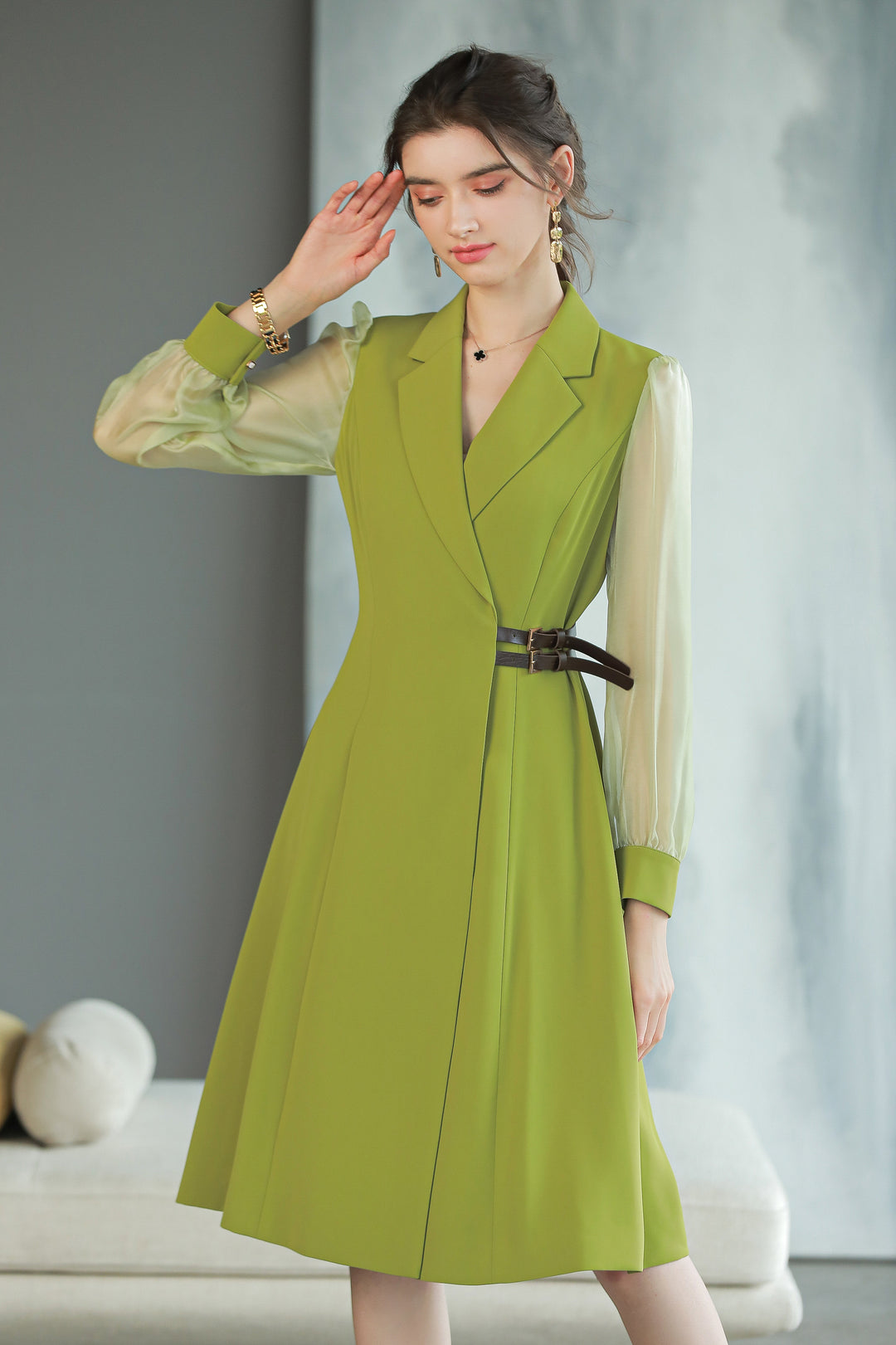 Meliora Olive Compass Dress