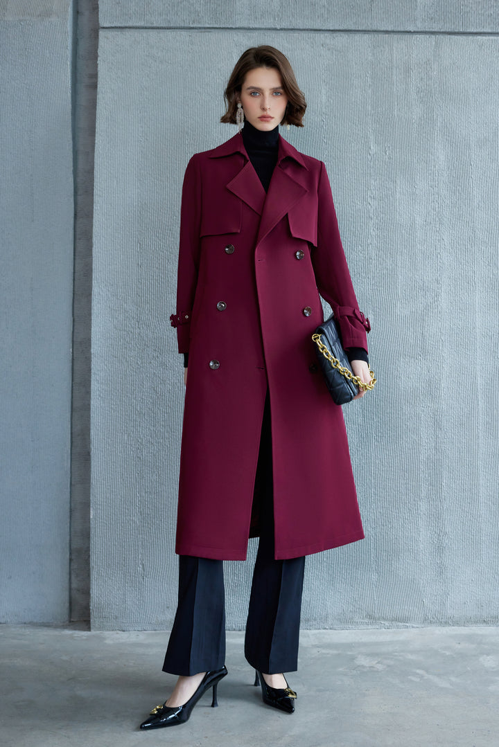 Meliora Mahogany Trench Coat