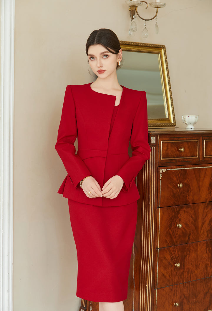 Meliora Sangria Rouge Dress Suit