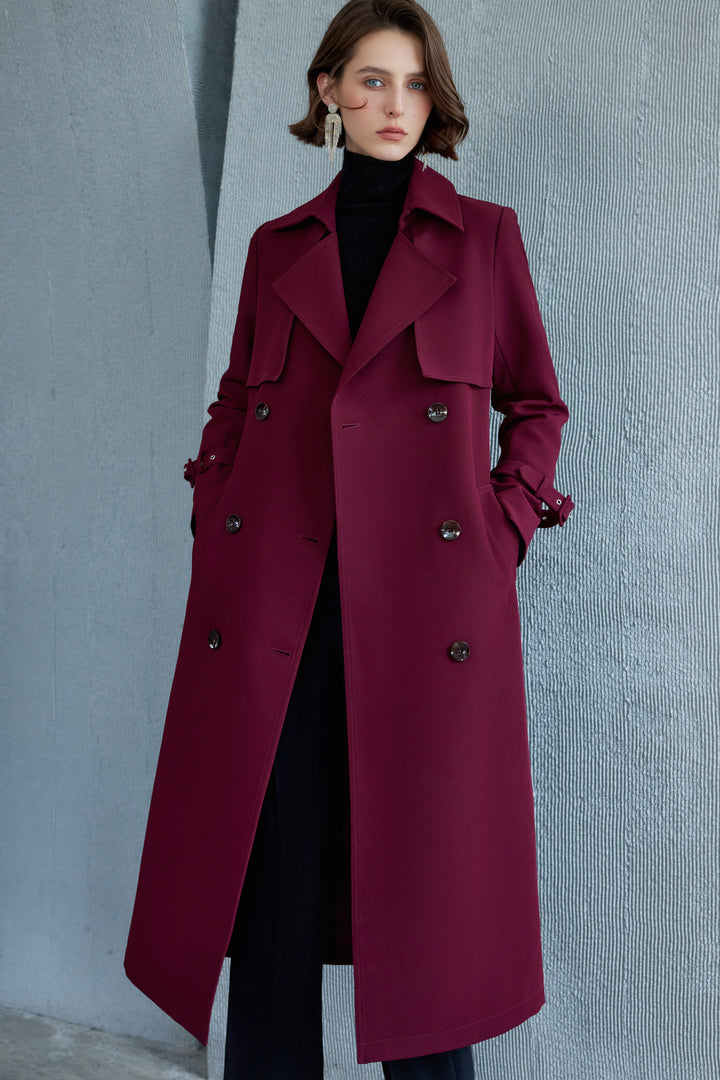 Meliora Mahogany Trench Coat