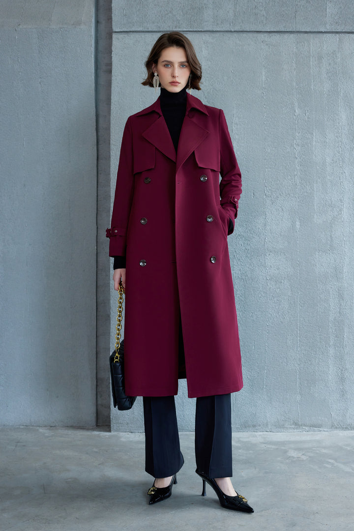 Meliora Mahogany Trench Coat