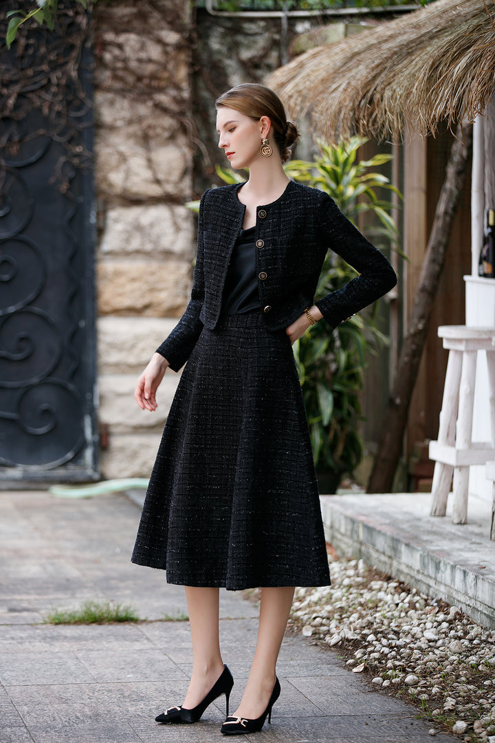 Meliora Eurydice Tweed Skirt Suit