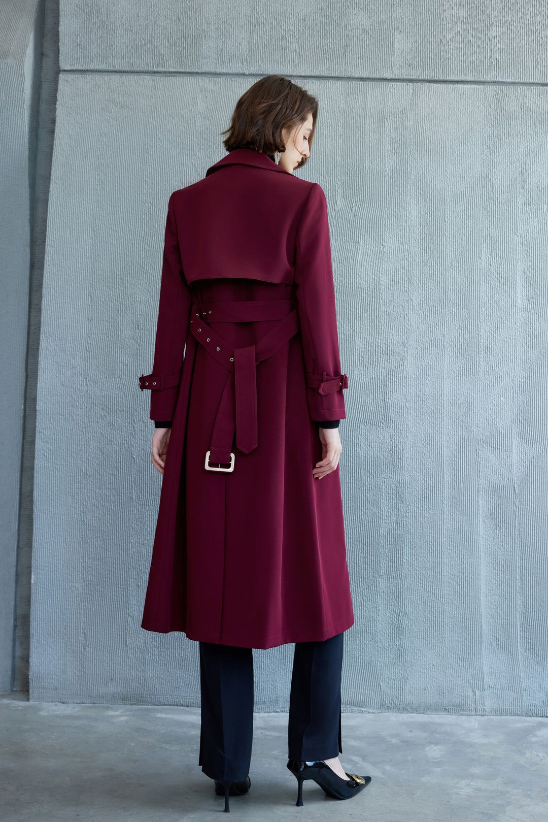 Meliora Mahogany Trench Coat