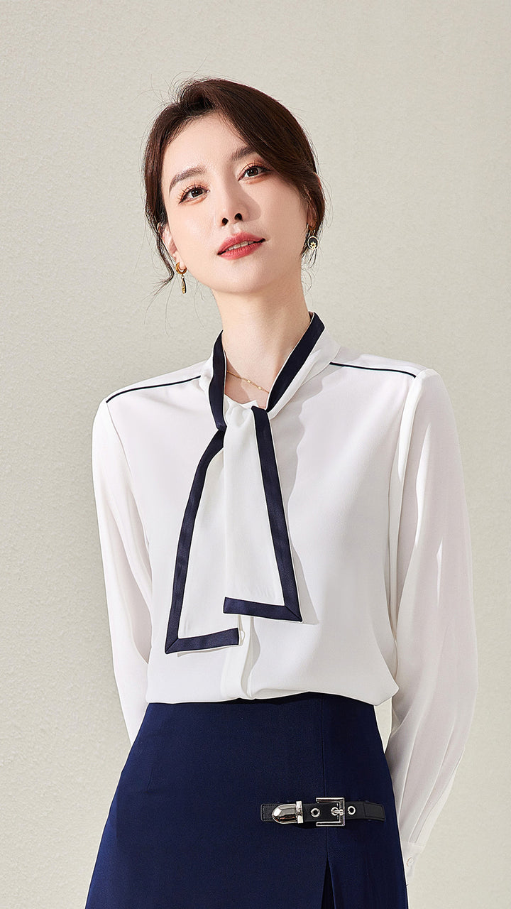 Meliora Bow Tie Neck Blouse