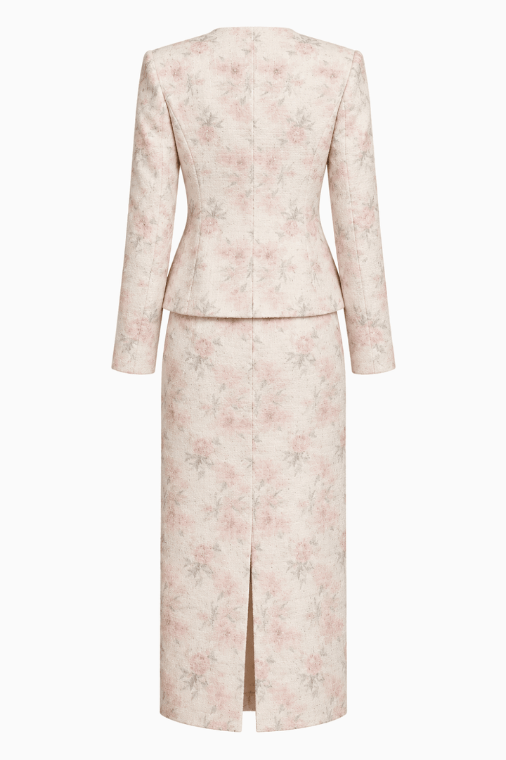 Meliora Arcana Floral Tweed Skirt Suit