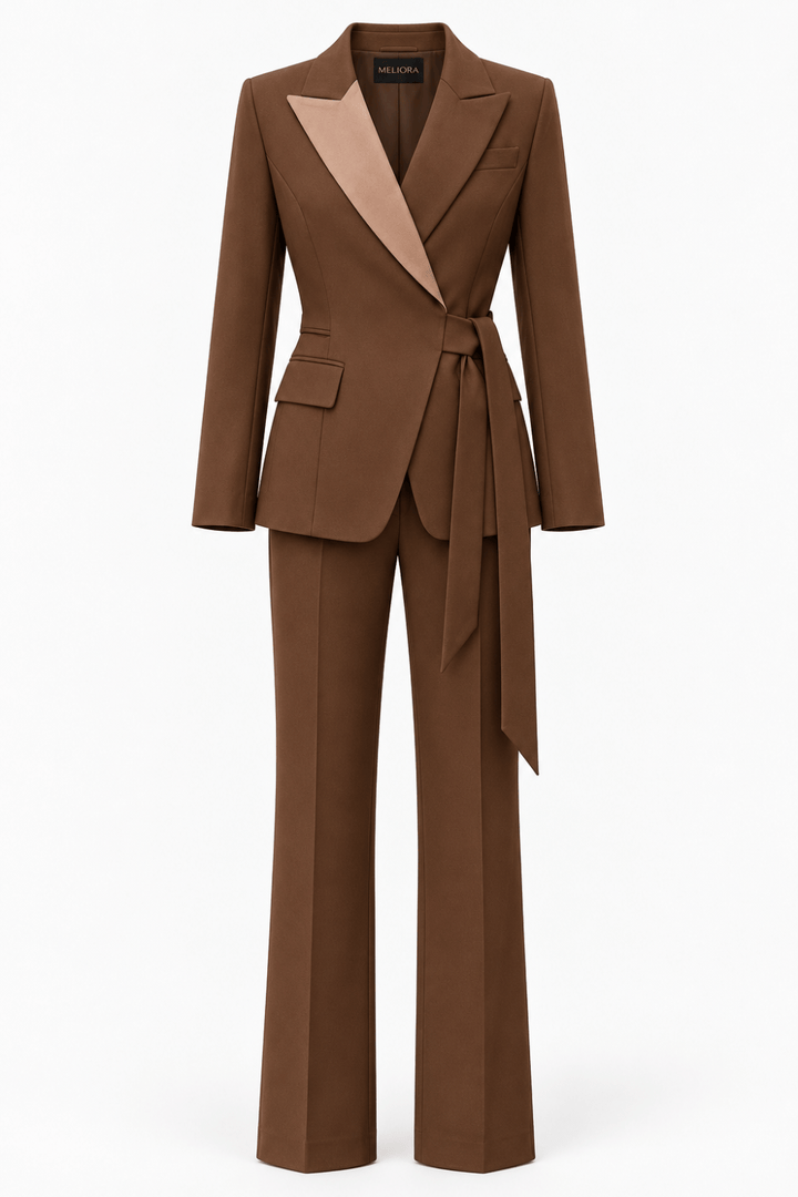 Meliora Automne-Hiver Brown Trouser Suit