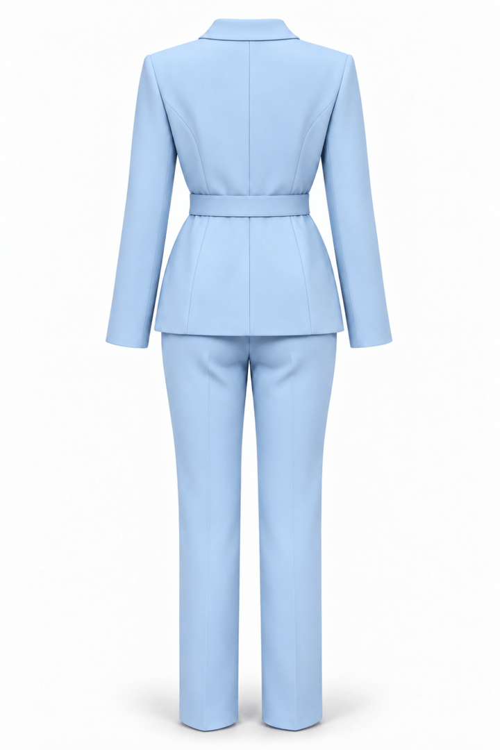 Meliora Blue Two Piece Trouser Suit