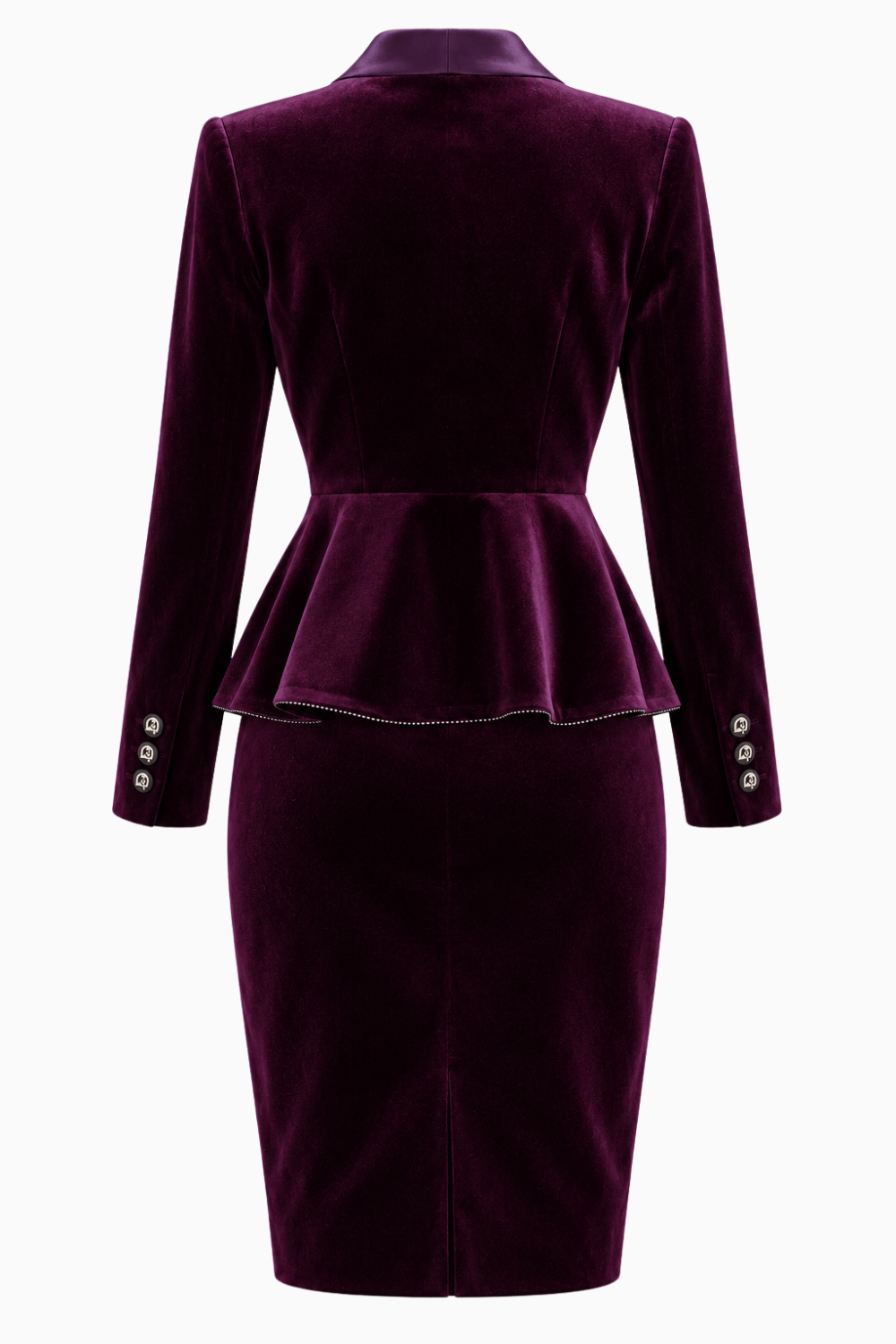 Meliora Midnight Mardi Gras Velvet Skirt Suit