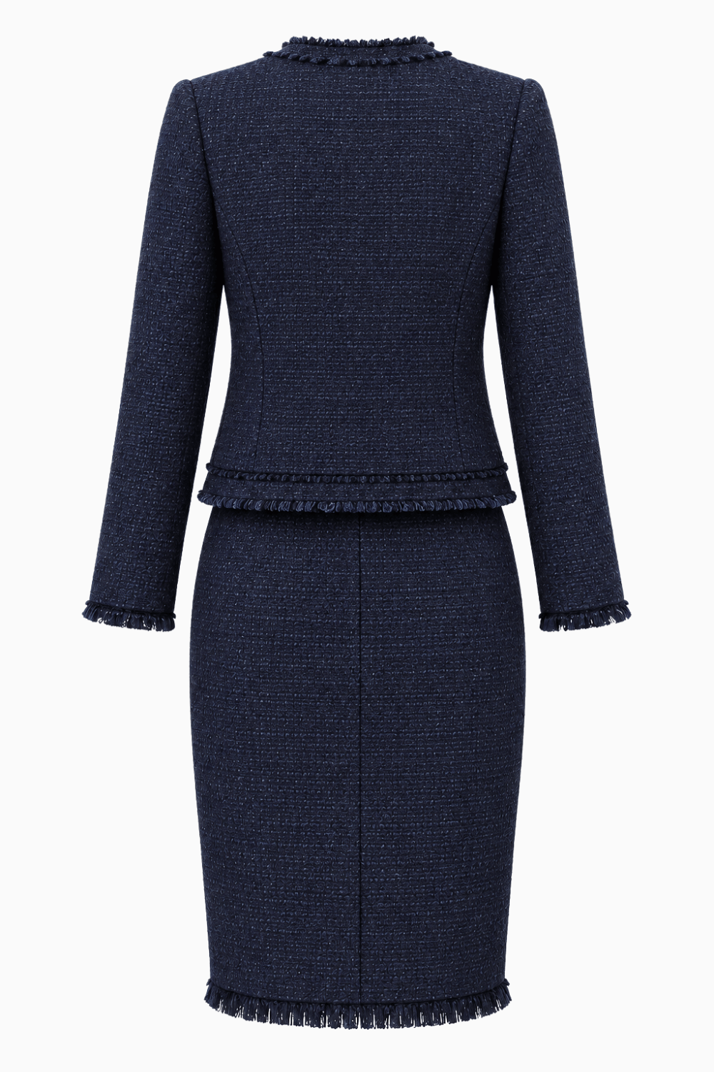 Meliora Tweed Sapphire Navy Skirt Suit