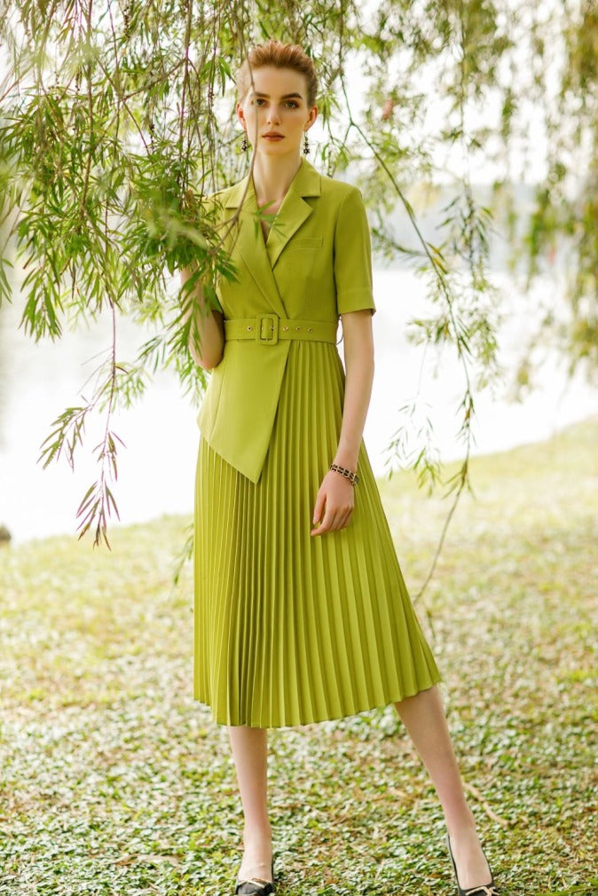 Meliora Calypso Pear Green Dress