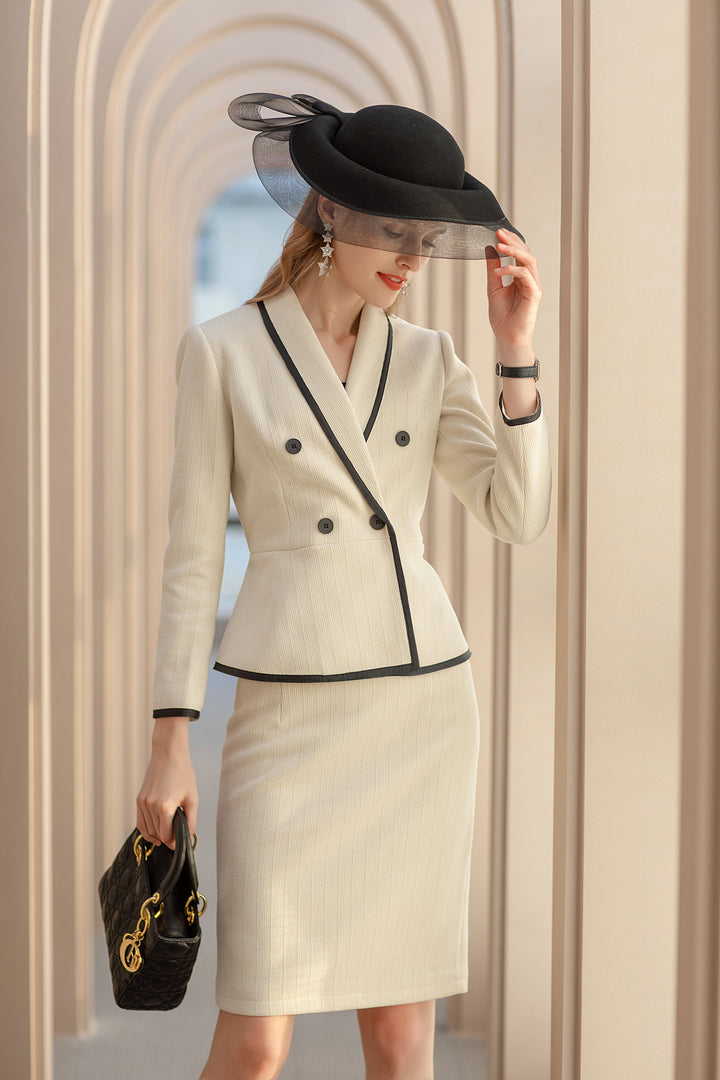 Meliora Cream Skirt Suit