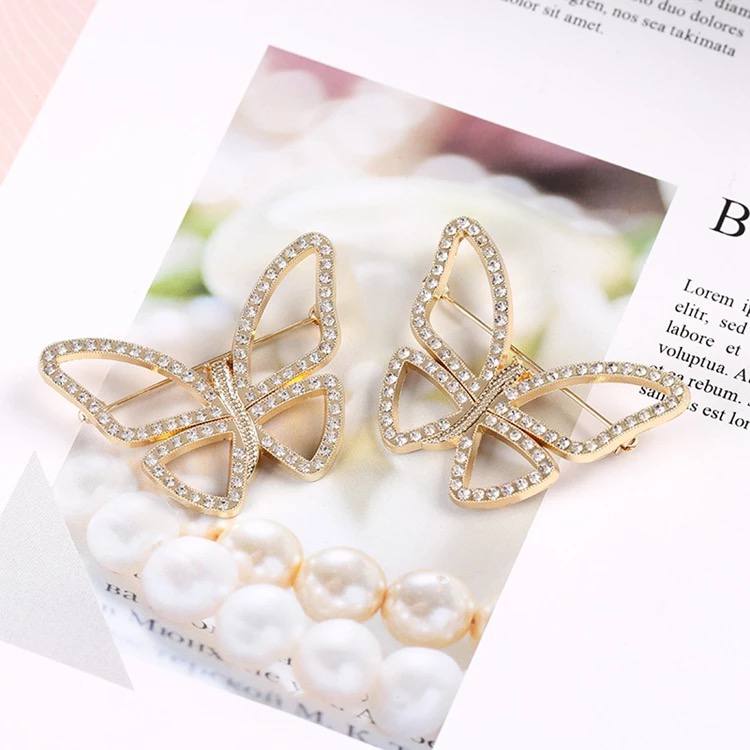 Womens Butterfly Brooch pin for coats, dresses & tops