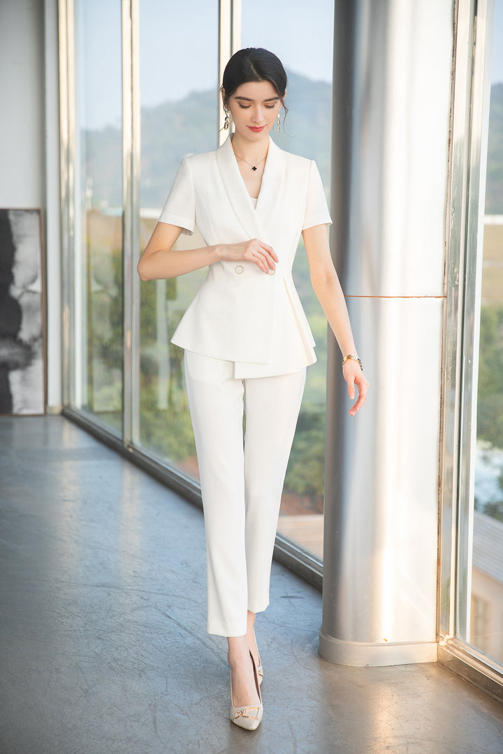Meliora Ethereal Melody White Trouser Suit