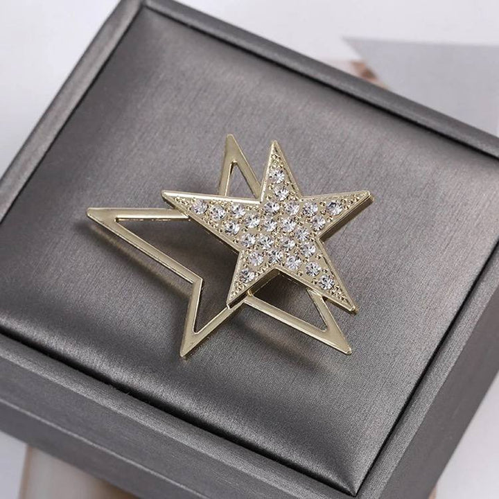 Christmas gift for her | Golden star brooch pin for women 