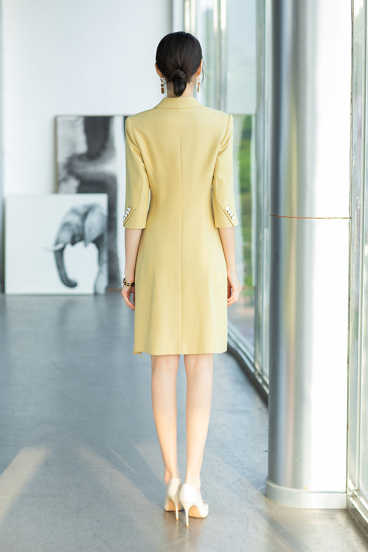 Meliora Canary Cream Dress