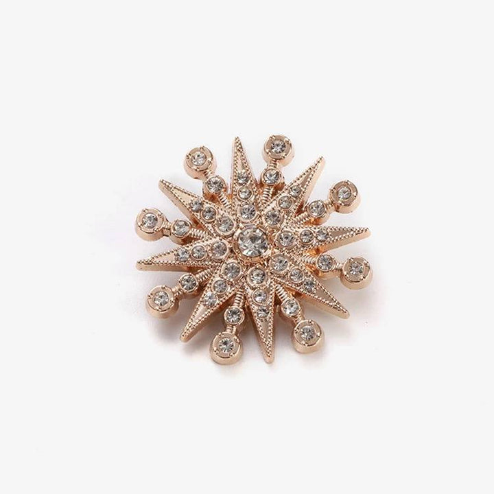 Rose gold sun flower Rhinestone Brooch suitable for a Christmas Gift