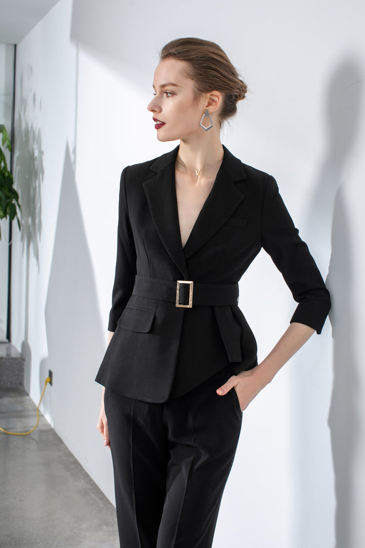 Meliora Black Trouser Suit