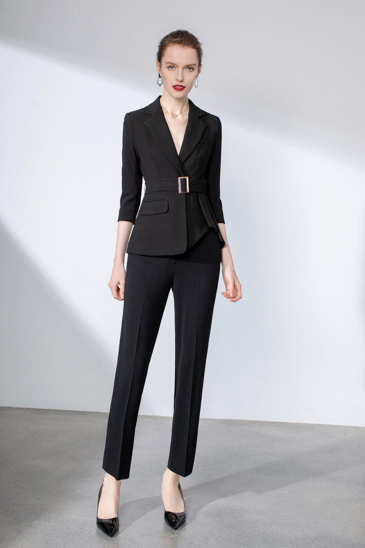 Meliora Black Trouser Suit