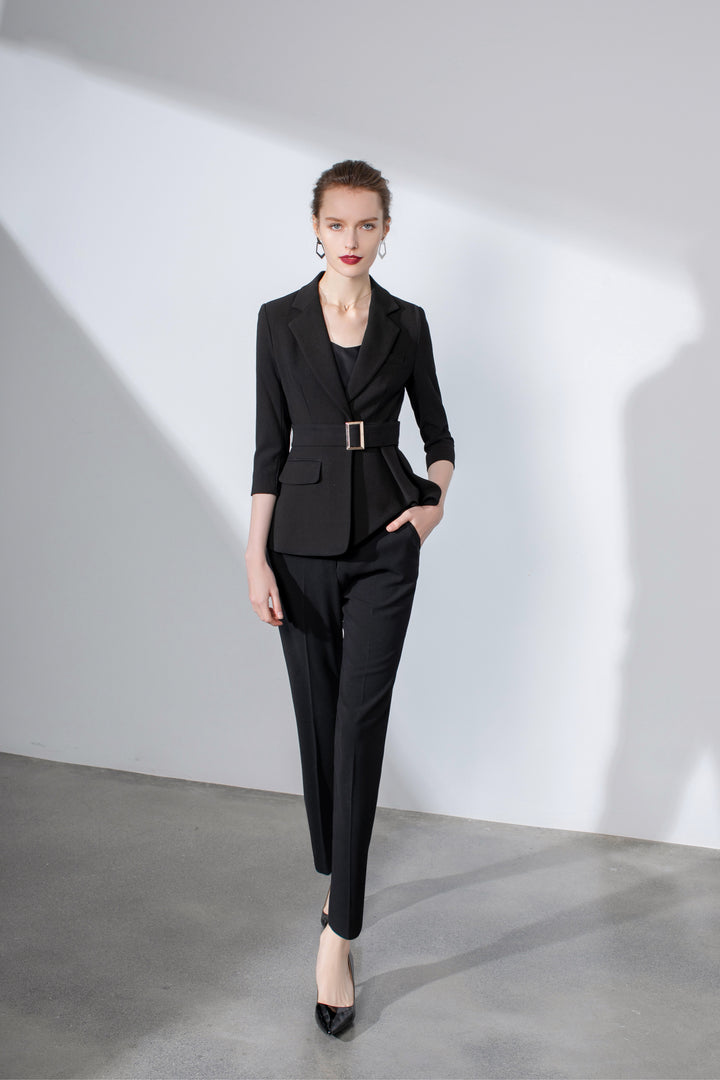 Meliora Black Trouser Suit