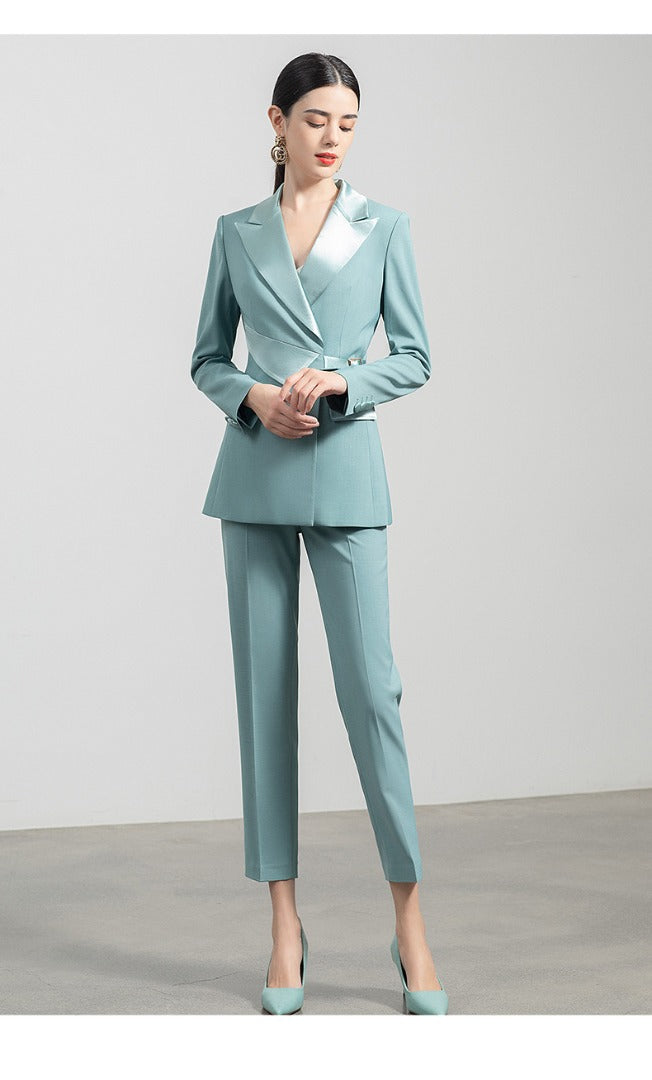 Meliora Turquoise Trouser Suit