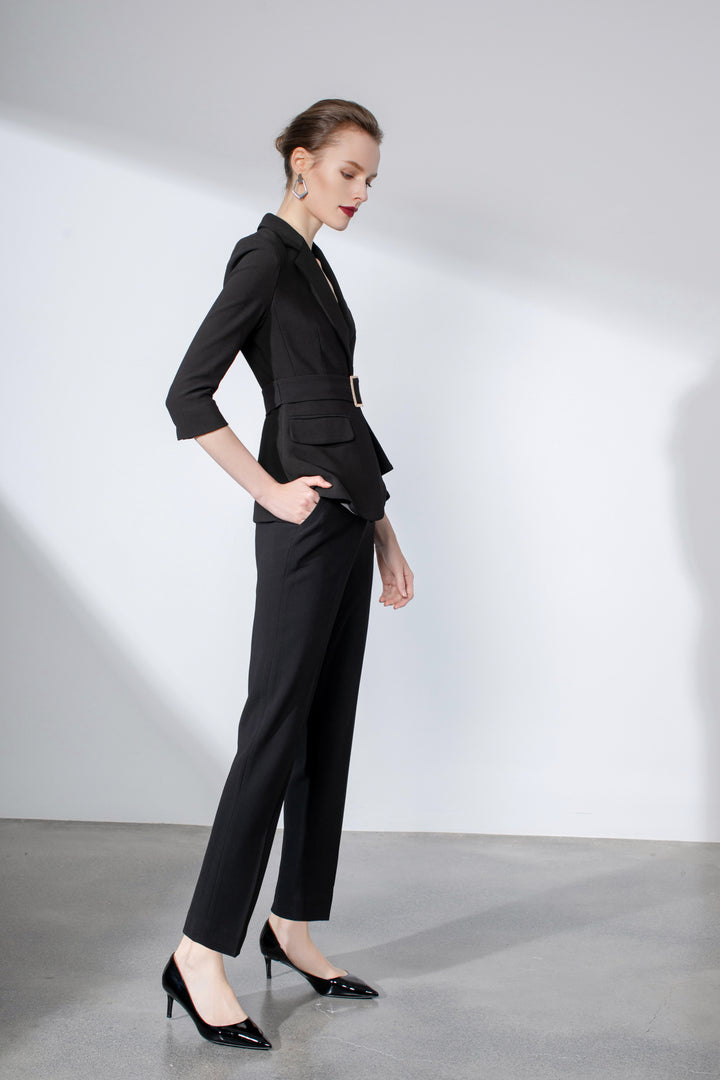 Meliora Black Trouser Suit