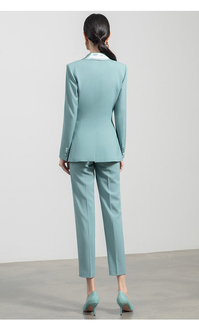 Meliora Turquoise Trouser Suit